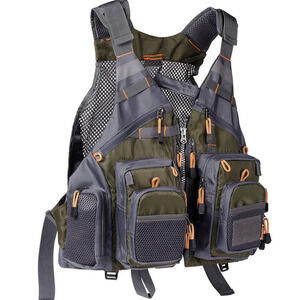 BASSDASH Strap Fly Fishing Vest Bass Fishing Adjustable For Men & Women NWTGS